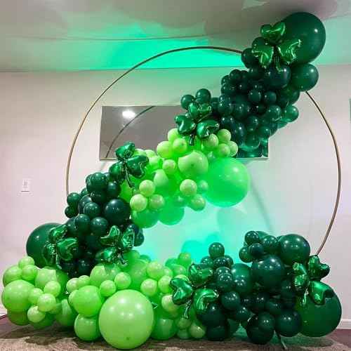 Green Balloon Arch Kit, 125Pcs Emerald Hunter Dark Green Latex Balloon Garland kit, 18 12 10 5 Inch Different Size Balloons for Anniversary Birthday Jungle Theme Christmas Party Decorations