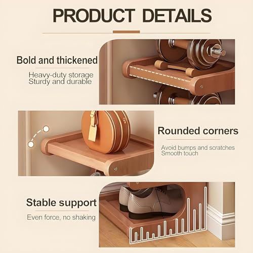 Brown 7-Tier Vertical Shoe Rack - Space-Saving Bamboo Shoe Organizer