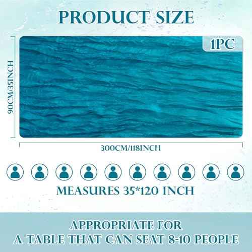 Cheesecloth Table Runner, Boho Rustic Gauze 120 inch 10FT Cheese Cloth Runner for Wedding Party Baby Shower Birthday Home Decor Holiday Decorations (Teal, 10ft x 1 Pack)