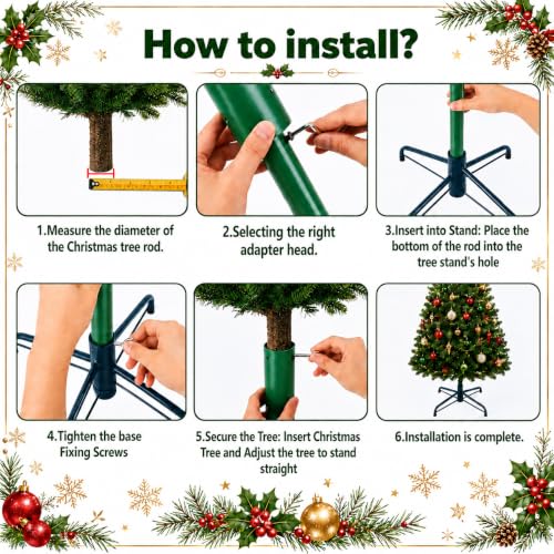 19-Inch Adjustable Christmas Tree Height Extender Kit with Stable Stand