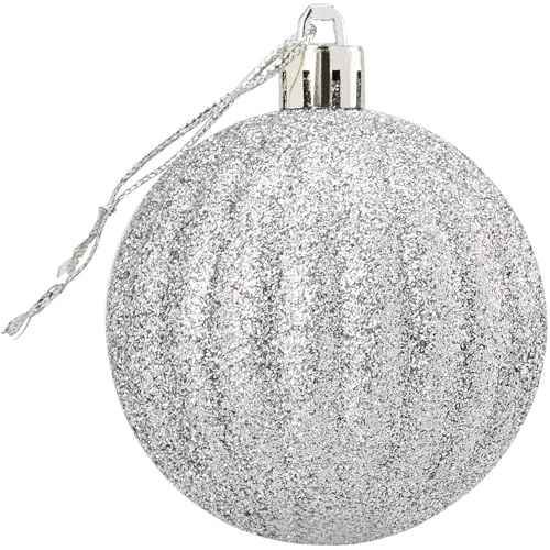 Juvale Aqua Mini Shatterproof Glitter & Mirror Ball Ornaments - 1.5-Inch Teal & Silver 48-Pack - Shatterproof Ornaments for Mini Tree