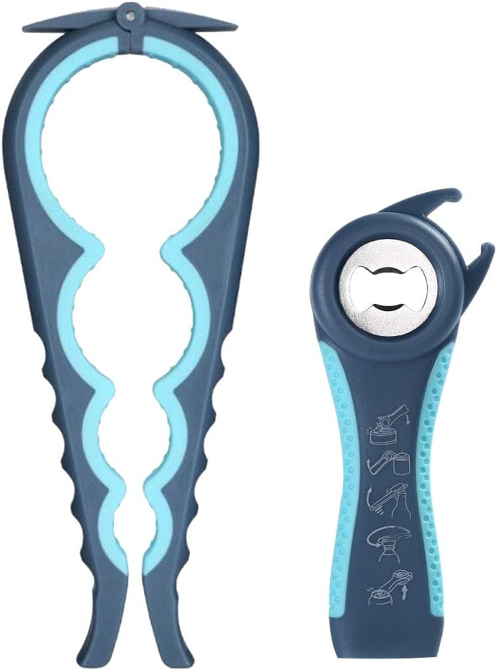Skiennix Jar Opener - Easy Grip Bottle & Can Opener for Seniors with Arthritis | Effortless Lid Removal