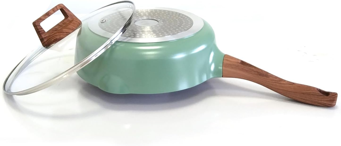Skiennix Nonstick Frying Pan Skillet - Induction Compatible Omelette Pan, 10-Inch, Emerald Green