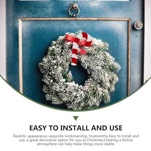 Cabilock 12pcs Christmas Cane Crutch, White DIY Foam Cane Pendant, Christmas Tree Hanging Ornament for Xmas Party Favors Holiday Decoration