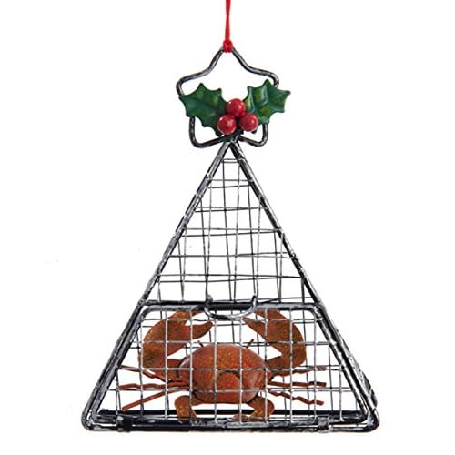 Kurt Adler Wire Hanging Cage with Crab Christmas Ornament