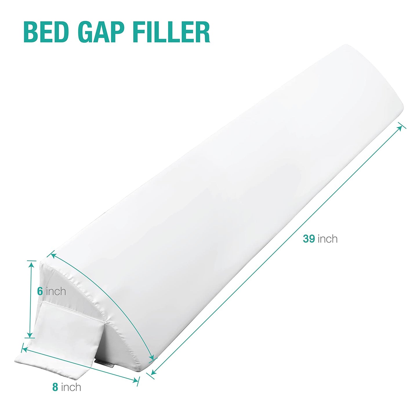 Vekkia King Bed Wedge Pillow for Headboard Gap/Mattress Gap Filler/Headboard Pillow/Bed Wedge Gap Filler,Stop Loosing Your Pillows
