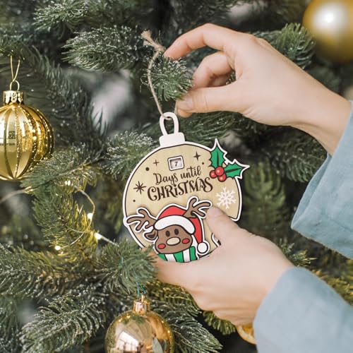 Estivaux 1–25 Countdown Wooden Christmas Ornament Gj-lj-250809 — Elk Snowflake Hanging Decor