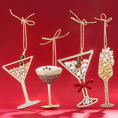 Mrchtmas Christmas Espresso Martini Ornament Brown – Gold Stem Glass