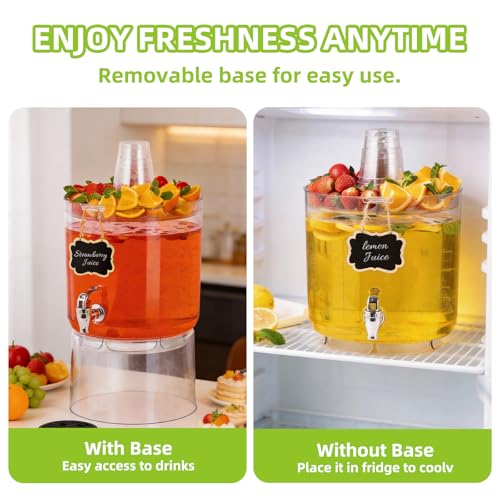 MiraFure 2 Gallon Multi-Function Drink Dispenser with No-Drip Spigot - Party & Outdoor Use (Variation 1)