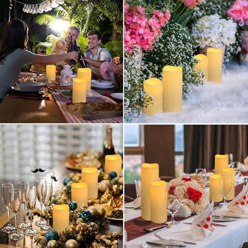 24-Pack Waterproof Outdoor Flameless Candles Set - Ivory, Remote & Timer Included