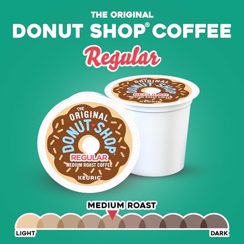The Original Donut Shop Regular Coffee K-Cup Pods - Unflavored, 10 Count Pack of 6