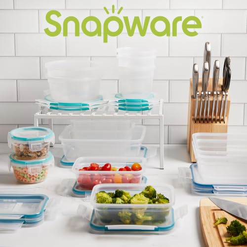 Snapware Plastic Food Storage Set - 14 Pack, Mixed Sizes, Airtight & Leakproof Lids