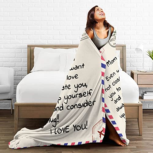 Mom Blanket Dear Mom Birthday Gifts 60 x 50 Inches - Mother's Day Gift