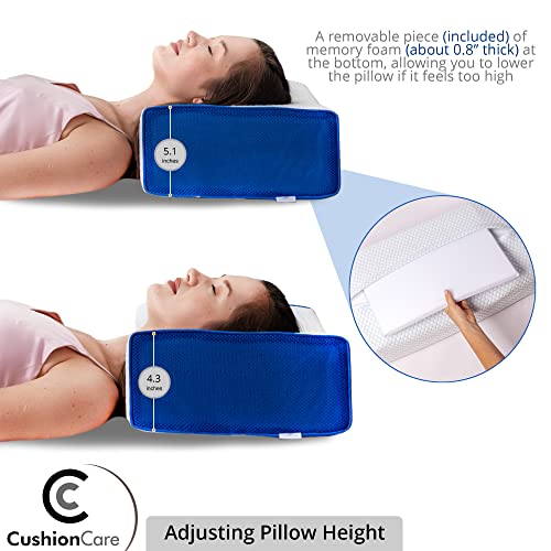 Cube Pillow for Side Sleepers – Adjustable Height 4–5" Cooling Memory