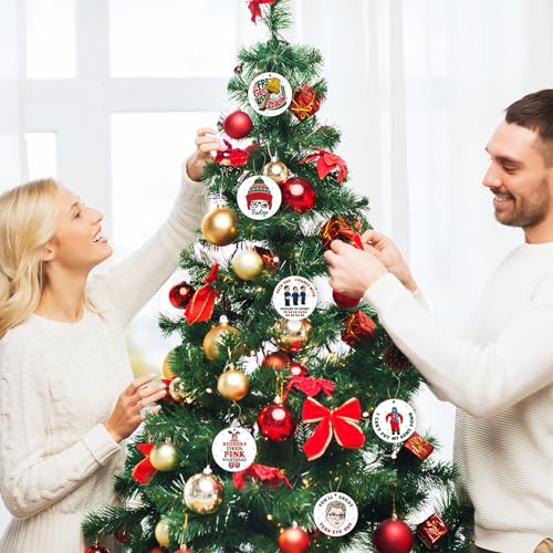Cheroloven Christmas Movie Wooden Ornaments Set - Funny Holiday Tree Decor, 6 Pcs