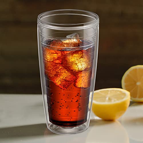 All-Clear 24 oz Insulated Plastic Tumblers Set of 4 - BPA-Free, Shatter-Proof, Dishwasher Safe