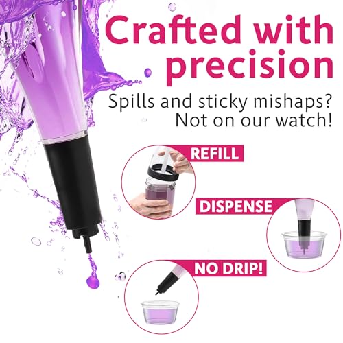 Jello Shot Maker with Spring Tip Dispenser - 20oz Capacity, No-Mess Batch Tool