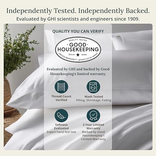Queen Fitted Sheet 2 Pack - 100% Cotton Sateen Deep Pocket White - Variation 01