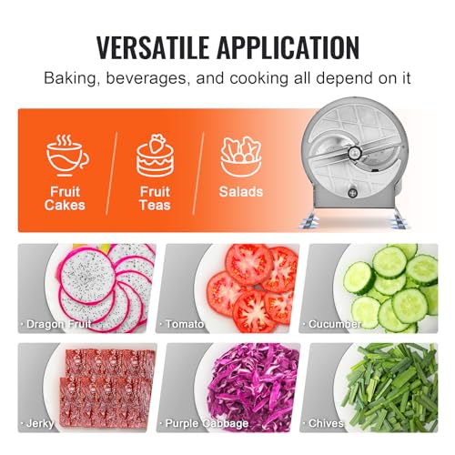 Manual Vegetable Fruit Slicer - Stainless Steel Adjustable Thickness with Spare Blades - Variation of THIS listing