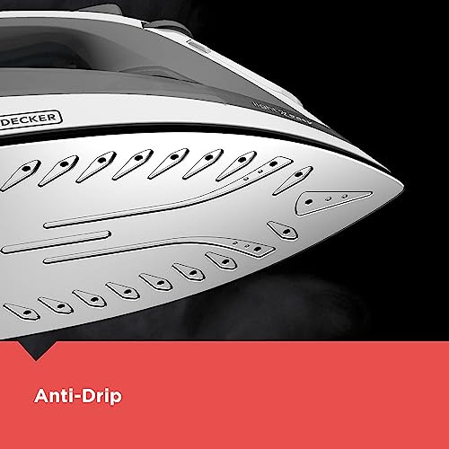 BLACK+DECKER Light ‘N Easy Compact Steam Iron - Stainless Steel Soleplate, Lightweight, Spray Mist, Auto Shutoff