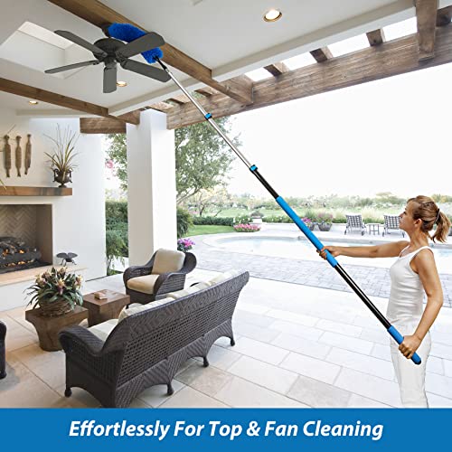 VITEVER 20ft Telescopic Duster Kit with Cobweb & Window Squeegee for High Ceilings