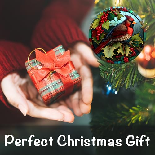 PTPLMM Cardinal Christmas Ornament - Red Cardinal Ceramic 3" Holiday Decor (Variation: Cardinal)