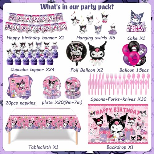 121 Pieces Kids Birthday Party Decorations Set with Banner Balloons Plates Toppers