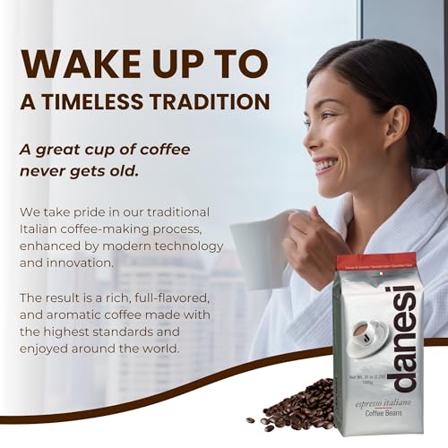 D DANESI CAFFÈ Whole Bean Coffee Classic Medium Roast 2-Pack (35.2 oz Each)