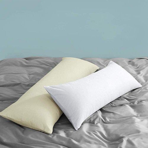 FLXXIE Body Pillow Cover - Super Soft Microfiber 20x54 Pillowcase | Envelope Closure, Stain Resistant, Ivory