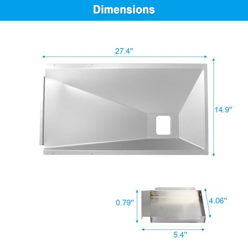 BBQ-PLUS Grease Tray with Catch Pan for Monument Grills 4-Burner 17842 24367 35633 24633 13892 D425 D405 41847NG 25392 13478 Grill Stainless Steel Outdoor Drip Pan