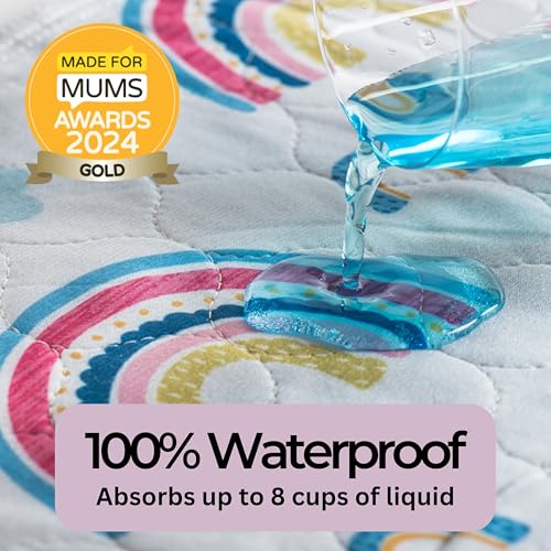 Hygge Sheets Potty Training Pee Pads for Kids - Twin Rainbow 2 Pack