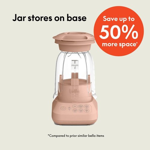 Bella 10-Speed Countertop Blender - Slim Flip & Store Design | 48oz Dishwasher Safe Pitcher, Stainless Steel Blade, 450W