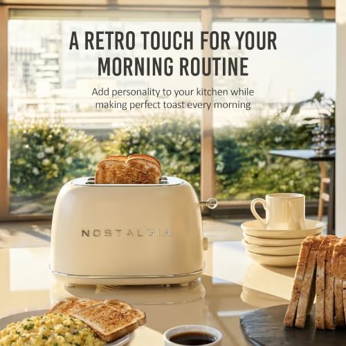 Nostalgia Classic Retro 2-Slice Toaster- Vintage Design- Enamel