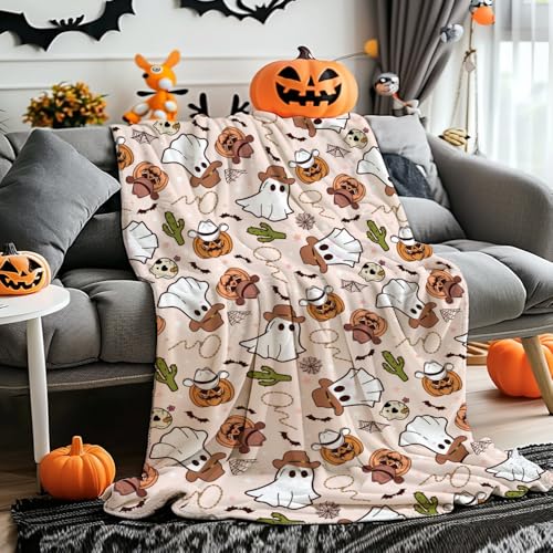 Cowboy Halloween 60x80 Lightweight Flannel Blanket - JOCASA