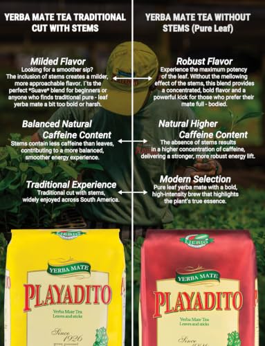 Yerba Mate Playadito 1 kg - 2.2 lbs Pack of 2 | Argentine Herbal Tea