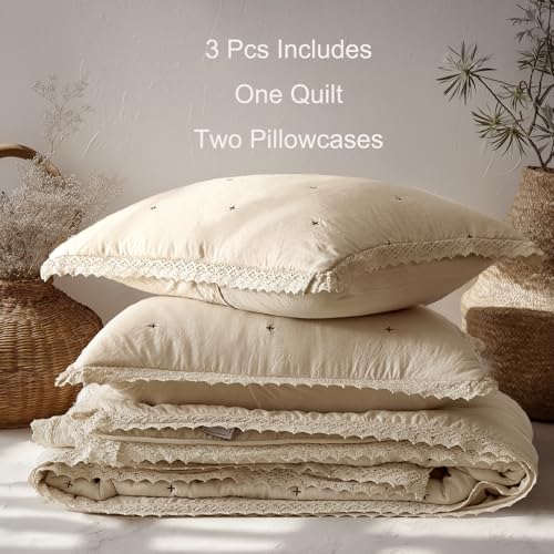 Quilt Set King Size- Lightweight Bedding with 2 Pillow Shams, Luxury