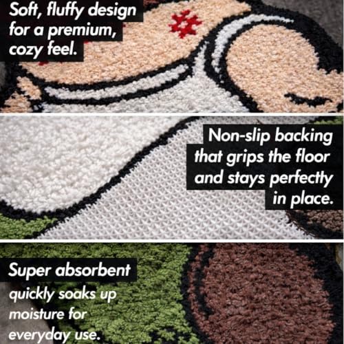 Peter Griffin Cartoon Rug - Funny 3D Character Carpet for Bedroom & Living Room - 32x20 Inches