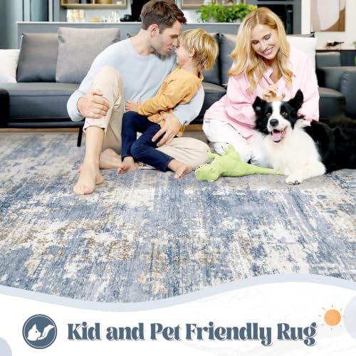 XLUEZ 8x10 Area Rugs for Living Room, Washable Modern Abstract Large
