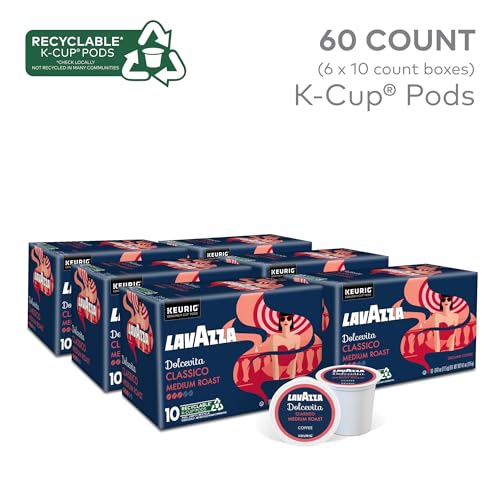 Lavazza Dolcevita Classico Medium Roast Coffee Pods - 10 Count Pack of 6