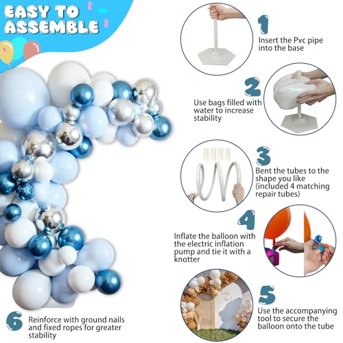 Balloon Arch Kit with Electric Pump & Reusable Frame for Parties & Events