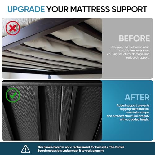 Twin Bunkie Board 38x75 Heavy-Duty Reinforced Wood Mattress Support - Twin-Size Variation