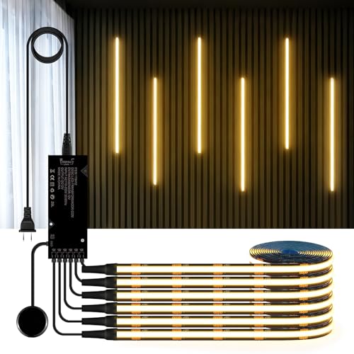 AIMENGTE 6 x 6.6ft 12V COB LED Cabinet Lights Dimmable Warm White Strip Kit