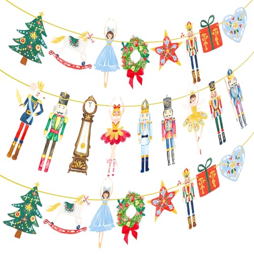 Nutcracker Ballet Banner set (2 pcs) Christmas Party Decorations