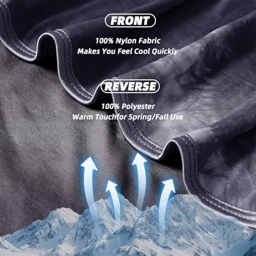 Inhand Cooling Blanket Queen Size for Hot Sleepers - Black, 90x90"