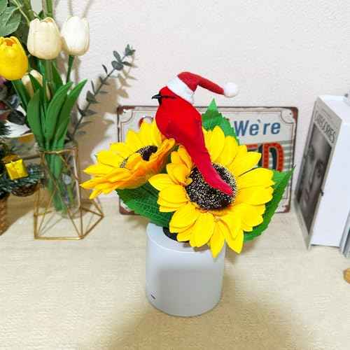 2pcs Christmas Cardinals Artificial Red Cardinal Birds Red Bird Decor for Christmas Decorations Tree Flower Floral Arrangements Yard Patio Wreath Design