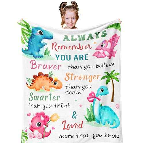 Dinosaur Blanket, Dinosaur Gifts for Girls/Boys 50"X40", Birthday Gift for Kids Teens Who Like Dinosaurs