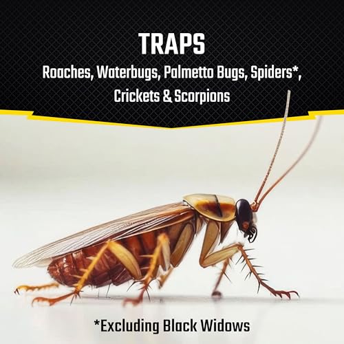 Roach Motel Traps 12 Pack - Pesticide-Free Glue Insect Traps for Cockroaches & Bugs Variation of THIS listing