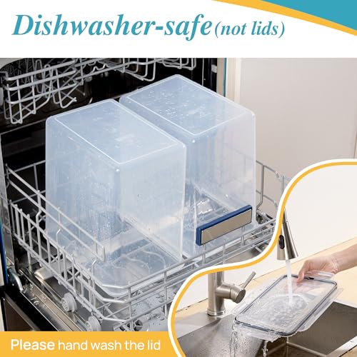 Black 9.5L Food Storage Container Set for Flour & Sugar - Leakproof BPA-Free Kitchen Organizer