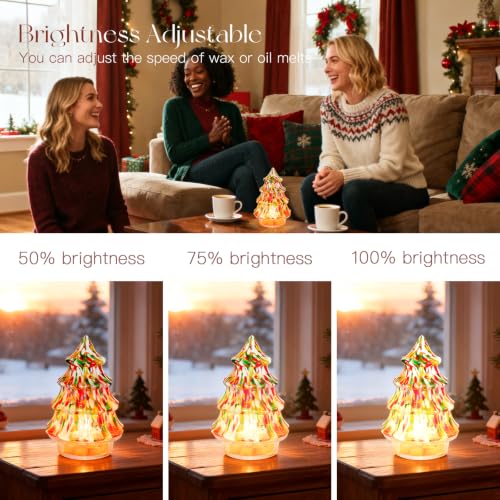 Candeldo Christmas Tree Wax Melt Warmer - Festive Home Fragrance Decor