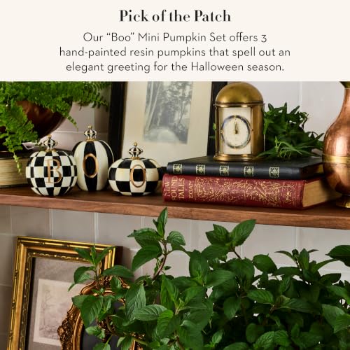 Mini Halloween Pumpkin Decor Set - Black & White
